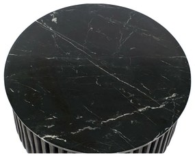 Βοηθητικό Τραπέζι DKD Home Decor Μαύρο Μάρμαρο 90 x 90 x 45 cm Ξύλο από Μάνγκο