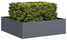 Ζαρντινιέρα Ανθρακί 100x100x30 εκ. από Χάλυβα