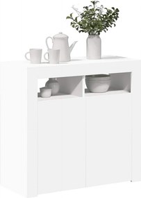 vidaXL Ντουλάπι με LED Λευκό 80 x 35 x 75 εκ.