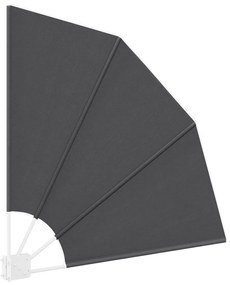 vidaXL Αδιάφανο σκίαστρο μπαλκονιού Μαύρο 115 x 115 εκ ύφασμα