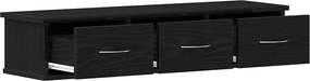 vidaXL Ντουλάπι Τοίχου Μαύρο Δρυς 88x26x18,5 εκ Επεξεργασμένο Ξύλο