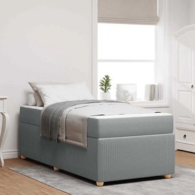 Σκελετός Κρεβατιού με στρώμα Ανοιχτό γκρι 80 x 200 cm ύφασμα