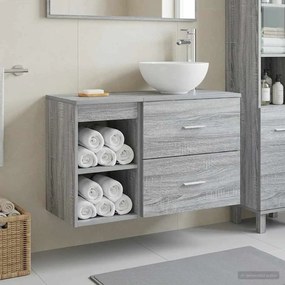 vidaXL Σετ Επίπλων Μπάνιου 2 pcs Γκρι Sonoma Επεξεργασμένο Ξύλο