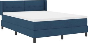 vidaXL Κρεβάτι με ελατήρια με στρώμα Μπλε 200 x 140 cm Πολυεστέρας