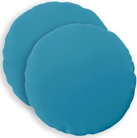 vidaXL Κάλυμμα Μαξιλαριού 2 pcs HEERLEN Γαλάζιο Ø 50 cm Πολυεστέρας