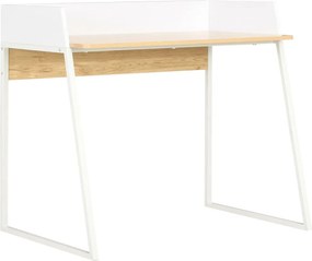 vidaXL Γραφείο Λευκό / Χρώμα Δρυός 90 x 60 x 88 εκ.