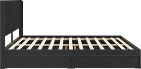 vidaXL Καλάθι με αποθήκη και κεφαλάρι Μαύρο 200 x 200 cm