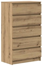 vidaXL Συρταριέρα Αρτισιανή Δρυς 60x36x103 εκ. από Επεξεργασμένο Ξύλο