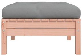 vidaXL Υποπόδια Κήπου με Μαξιλάρια 2 τεμ. από Μασίφ Ξύλο Ψευδοτσούγκας