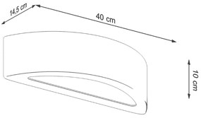 Sollux Φωτιστικό τοίχου Atena 1,σκυρόδεμα, γυαλί,1xE27/60w