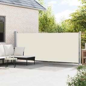 vidaXL Σκίαστρο Πλαϊνό Συρόμενο Βεράντας Κρεμ 614 x 160 εκ.