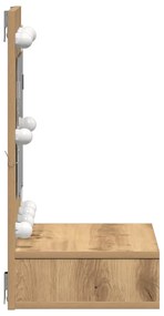 vidaXL Ντουλάπα Καθρέφτη με ράφι artisan δρυς 62 x 31.5 x 62 εκ.