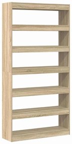 vidaXL Βιβλιοθήκη Καφέ 100 x 30 x 198 εκ. Επεξεργασμένο ξύλο