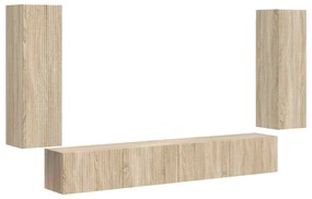 vidaXL Επιτοίχιο 4 pcs Δρύς Sonoma