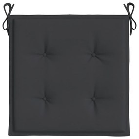 vidaXL Μαξιλάρια Καρέκλας Κήπου 2 τεμ. Μαύρα 40x40x4 εκ. Υφασμάτινα