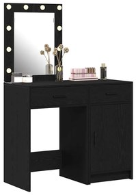 vidaXL Τραπέζι περιποίησης με συρτάρι 2 pcs Μαύρο 50 x 41 x 135 εκ