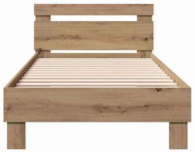 vidaXL Πλαίσιο Κρεβατιού Artisan Oak 90 x 200 cm Επεξεργασμένο ξύλο
