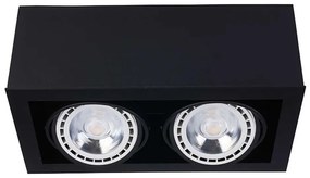Φωτιστικό Οροφής - Σποτ Box 9470 2xGU10 15W Black Nowodvorski Metal,Wood