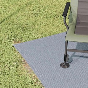 vidaXL Χαλκάκι Σκηνής Μπλε και Γκρι 400 x 200 cm Πολυαιθυλένιο