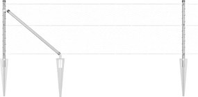 vidaXL Στύλος Περιφράξεων Ασημί 25 x 0,6 μ (25 mm πλέγμα) Ατσάλι