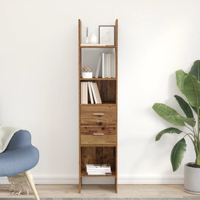 vidaXL Βιβλιοθήκη Παλαιό ξύλο 40 x 35 x 180 εκ. Επεξεργασμένο ξύλο