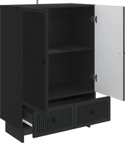 vidaXL Πλαϊνό γραφείο Μαύρο 66 x 34,5 x 95 εκ.