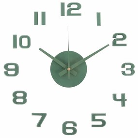 Ρολόι Τοίχου Αυτοκόλλητο (Φ35) Karlsson DIY Sunset Numbers Jungle Green
