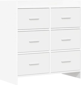 vidaXL Πλαϊνό γραφείο Λευκό 75 x 33 x 80 εκ Επεξεργασμένο Ξύλο