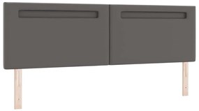 vidaXL Κεφαλάρι Επιτοίχιο με κεφαλάρι Γκρι 180 cm PVC