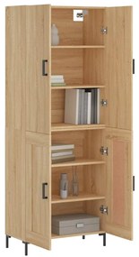 vidaXL Ντουλάπι Sonoma δρυς 69,5 x 34 x 180 εκ. από Επεξεργασμένο Ξύλο