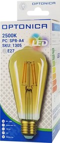 OPTONICA LED λάμπα ST64 1305, 8W, 2500K, E27, 700lm