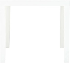vidaXL Τραπέζι Κήπου Λευκό 78 x 78 x 72 εκ. Πλαστικό
