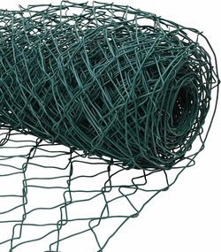 vidaXL Φράχτης αλυσίδας Πράσινο 2 x 20 m Ατσάλι