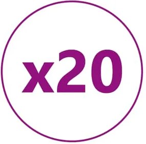 vidaXL Εξάγωνο Πλακάκι 20 τεμ. Λευκό 30 x 30 cm Πολυουρεθάνη και PET