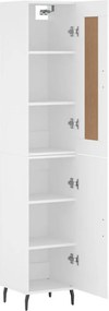 vidaXL Ντουλάπι Λευκό 34,5 x 34 x 180 εκ. από Επεξεργασμένο Ξύλο