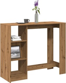 vidaXL Τραπέζι Κονσόλα με Ράφι Καφέ Δρυς 124x46x103,5εκ. Επεξεργ. Ξύλο