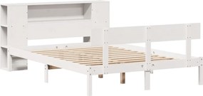 vidaXL Κρεβάτι Βιβλιοθήκη Χωρίς Στρώμα 120x200 εκ Μασίφ Ξύλο Πεύκο