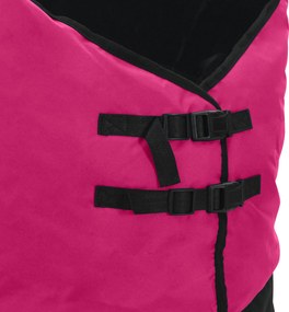 vidaXL Σαμάρι Ίππου Ροζ και Μαύρο 145 cm Πολυεστέρας