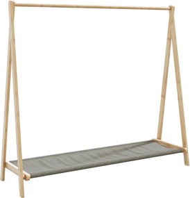 vidaXL Κρεμάστρα Ρούχων με Ράφια 106x34x102 εκ. Μπαμπού