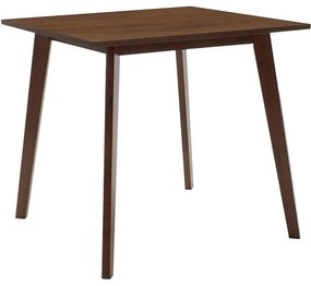 Τραπέζι Benson MDF με καπλαμά  χρώμα καρυδί 80x80x75εκ 80x80x75 εκ.