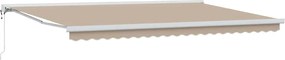 vidaXL Αντιανεμικό Μπεζ 500 x 300 x 165 εκ. Πολυεστέρας και Αλουμίνιο