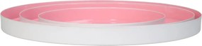 Δίσκος ArteLibre Ροζ Μέταλλο 26x26x2cm Σετ 3Τμχ
