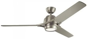 Ανεμιστήρας Οροφής 84,3W Φωτιστικό LED 10W Τηλεχειριστήριο Zeus Elstead Lighting KLF-ZEUS-60-BN Νίκελ Ματ