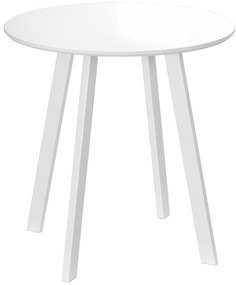 HOMCOM Τραπέζι τραπεζαρίας, τραπέζι κουζίνας, για 2 άτομα, επιφάνεια υψηλής γυαλάδας, με πόδια τραπεζιού, λευκό, 72 x 72 x 75cm