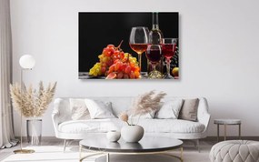 Εικόνα κρασί και σταφύλια - 90x60