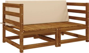 vidaXL Μαξιλάρι πλάτης SOEST 100% Πολυεστέρας Κρεμ 120 x 20 x 40 cm