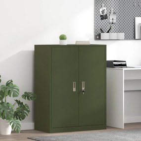 vidaXL Ντουλάπι αποθήκευσης Ελιά Πράσινη 80 x 40 x 105 εκ Ατσάλι