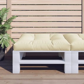 vidaXL Μαξιλάρι Παλέτας Κρεμ 80 x 80 x 12 εκ. Υφασμάτινο