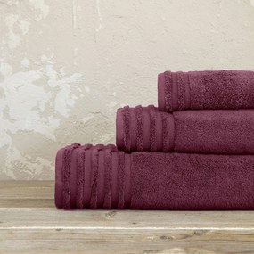 Πετσέτα Προσώπου (50x100) Nima Bath Vista AW2024 700gsm Μπορντώ