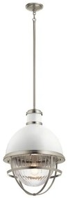 Κρεμαστό Φωτιστικό Οροφής 1xE27 Φ40cm Tollis Quintiesse Elstead Lighting-QN-TOLLIS-P-BN-Νίκελ Ματ QN-TOLLIS-P-BN
